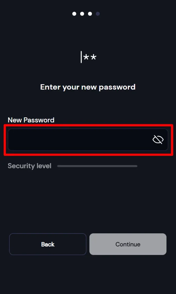 Xverse Walletのパスワード設定